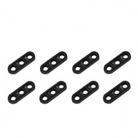 8 Pieces Oblong Wind Rope Buckle Slim Three-Hole Buckle Sturdy Plastic Cord Toggle Adjustable