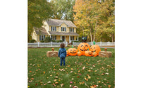 Inflatable Black Cat on Pumpkins Inflate Inflatable Pumpkin with Black Cat Jack-O'-Lantern Decor Outdoor for Yard, Lawn
