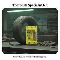 Universal Fit Tire Plug Insertion Set Portable Tire Puncture Plug Set Easy to Use Vehicle Repair Equipment Heavy Duty for Car Owners, Motorcycle Riders, DIY Enthusiasts, Roadside Emergency, Garage, Away from Paved Surfaces-Pavement Adventures