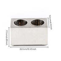 Stainless Steel Cutlery Box Drain Holes Knife and Fork Holder Easy to Clean Drainage Cutlery Stand fit Restaurants, Caterers, Restaurant, Catering