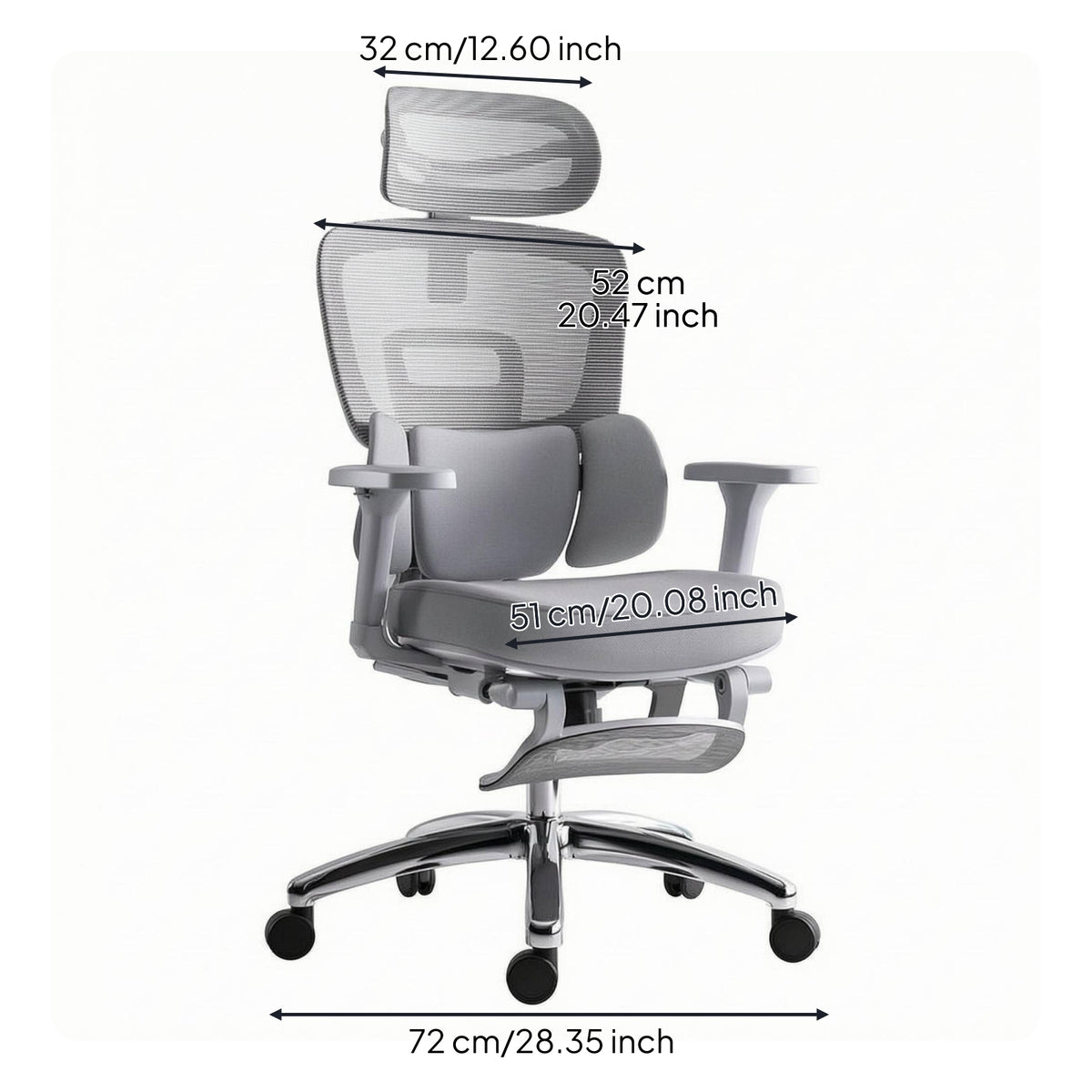 Ergonomic Office Chair Swivel Base Support Chair Height Adjustable
