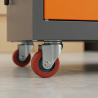 Wheeled Mobile Tool Trolley Easy to Clean Rolling Tool Cabinet Heavy Duty Mobile Workbench Locking for Mechanics, Repair Workers, Garage