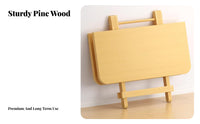 Foldable Design Wooden Fold-up Table Space-Saving Household Furniture Versatile Use Portable Desk Multifunctional for Street Vendors, Apartment Dwellers, Dining Room, Outdoor, Balcony, Home Office