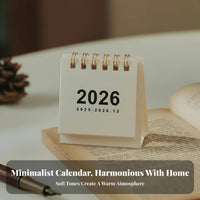 2026 Table Calendar, Simple Portable, Muji Style, Daily Planning