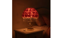 Rose Lamp Romantic Floral Table Lamp Decorative Pink for Girls, Bedroom, Nightstand