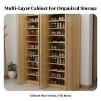 1 Wooden Shoe Storage Cabinet Space Saving Footwear Storage Large Capacity Entryway Organizer Adjustable Shelving Suitable for Student Dorm Room Homeowner Hallway Balcony Bedroom