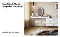 Cross-Legged paded Bench High Resilience pad Vanity Seat for Makeup Area