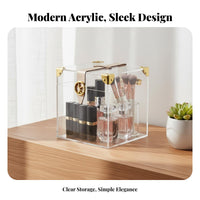 Transparent Multi-Drawer Makeup Case Dust-Proof for Bedroom, Bathroom, Students