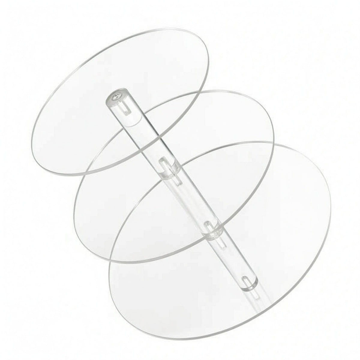 Clear Acrylic Cake Stand Stable Acrylic Dessert Stacked Display Easy to Assemble
