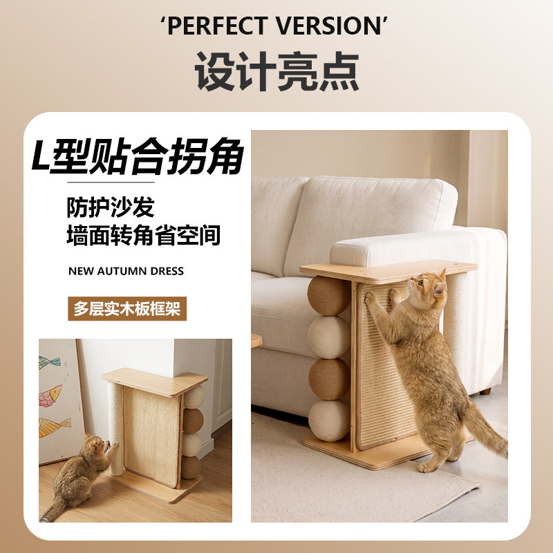 Cat Tree with Sisal Scratching Post and Ball Toy for Medium Cats