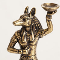 Anubis Brass Statue, Vintage Distressed