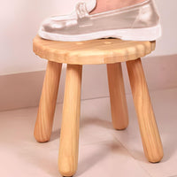 Wooden Shoe Bench Solid Wood Wooden Stool Long-Lasting for Entryway
