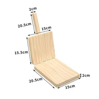 Stainless Steel Batter Flattener Mold Resistant Wooden Dumpling Wrapper Press