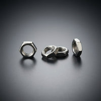 Iron Hex Nuts with Zinc Plating for Lighting Hardware, M10x1.0 Fine Thread Nut for DIY Hardware, 4.8 Grade Strength Thread Lamp Fasteners