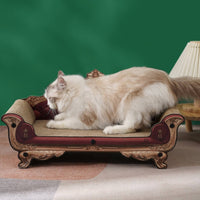 Corrugated Cardboard Feline Scratcher Low Dust Pet Furniture 2-in-1 Design