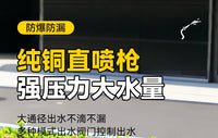 升级款可拆卸4分纯铜直喷枪 多功能强力洗车高压喷头搅拌车水喷头