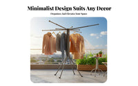 Foldable Clothes Horse Portable Foldable Rotary Clothes Rack Large Capacity