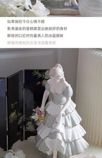 European Style White Porcelain Figurine Home Decor