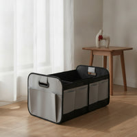 Space-Saving Car Trunk Organizer with Pockets Portable Foldable Trunk Organizer Long-Lasting Sturdy for Travelers, Campers, Road Trips, Camping