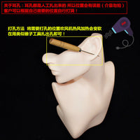 半脸饰品头模 塑料假头模特 项链头模 耳环头模 饰品拍照展示道具