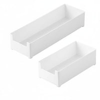 Multi-Compartment Space-Saving Modular Vanity Bin Rounded Corners for Bedroom