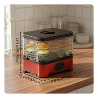 Adjustable Temperature Food Dehydrator Machine 8 Drying Trays Digital Food Preserver Intelligent Control Panel