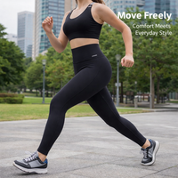 High Waist Gym Leggings for Women with Compression Design, Moisture Wicking Running in Nylon Spandex Blend for Outdoor Sports and Workouts
