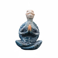 Turtle Meditation Statue Peaceful Design Relaxing Touch for Desktop