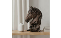 Horse Head Sculpture Rustic Elegance Equestrian Table Sculpture Stable Base
