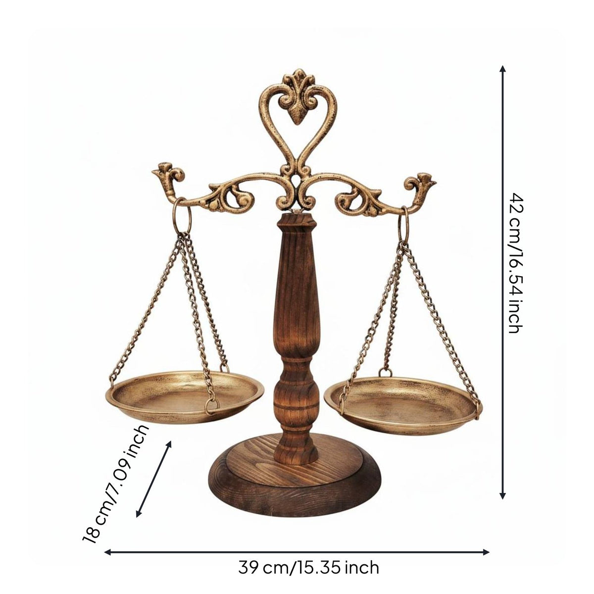Vintage Cast Iron Scale Gift Idea Decorative Balance Scale Fleur-De-Lis Design