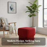 Upholstered Cube Stool space-saving Size Footrest Square Shape Multi-Functional for Families, Entryway