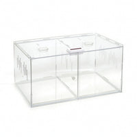 Reptile Enclosure with Rotating Lock Clear Acrylic Reptile Enclosure Flat-Pack