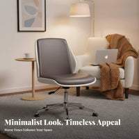 Armless Rolling Computer Chair Ergonomic Backrest for Bedroom, Students, Adults