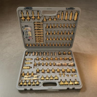 128 Pieces Hard Carrying Case Automotive Air-Conditioning Leak Detection Kit Molded Interior Air-Conditioning Repair Tool Kit Organized Compartments Latch Closures for Garage