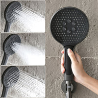 Light Luxury Copper Wall-Mounted Shower Set with Rain Showerhead