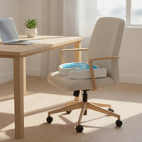 Contoured Memory Foam Seat Cushion Supportive Seat Cushion with Gel Comfortable Chair Pad Soft for Office Workers, Gamers