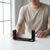 Camera L-Plate Wood Handle Ergonomic Design Wooden Grip L-Bracket Wood Grip Camera Handle Complete Accessibility to Ports
