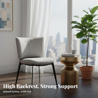 Curved rear Armchair High rearrest Seating Furniture Sophisticated Design Sturdy Construction for Homeowners, Readers, Cafe