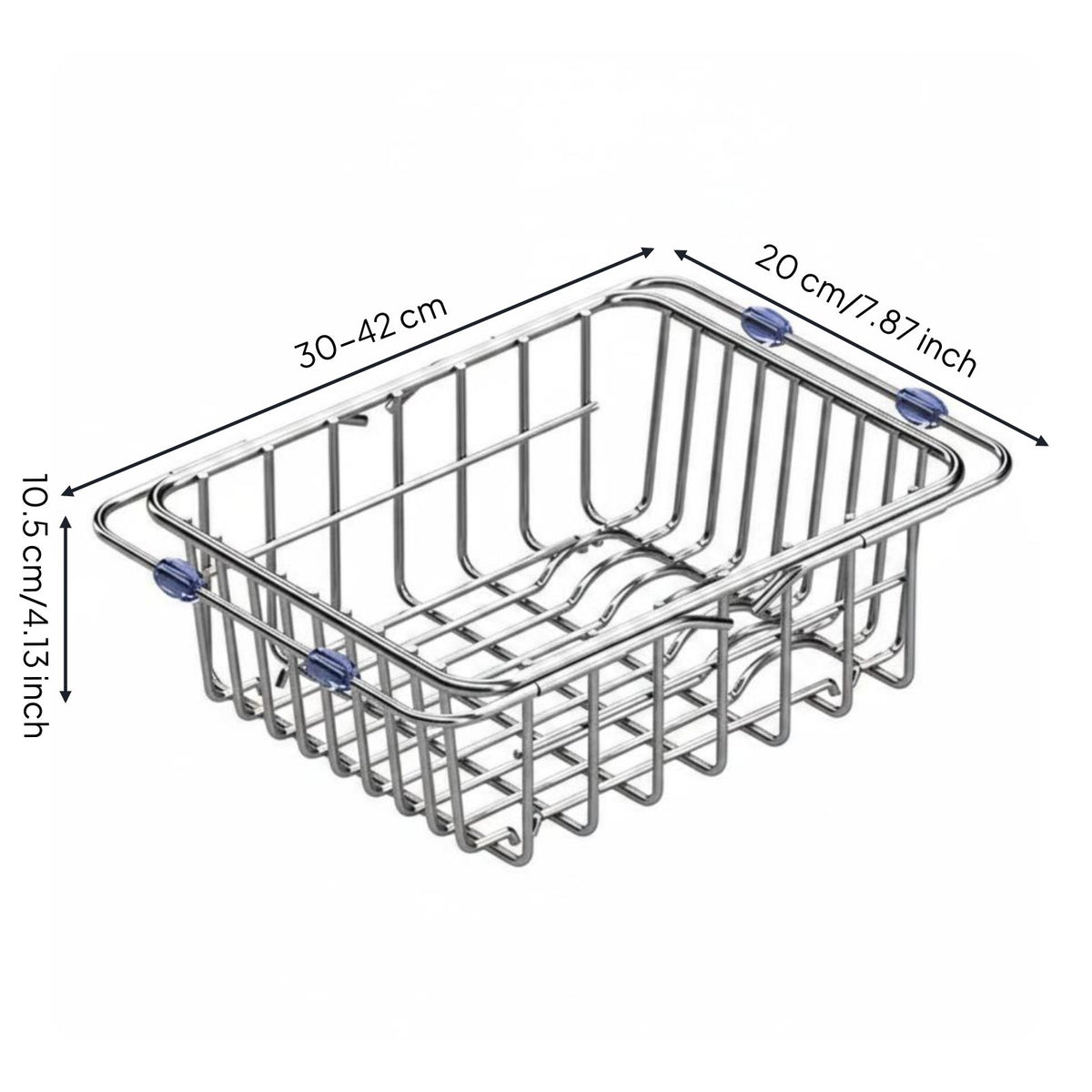 Expandable Sink Drain Rack Rust-Resistant Stainless Steel Drain Tray