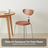 Curved Backrest Side Chair Easy to Match Household Furniture Ergonomic Support