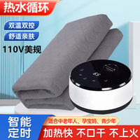 110V水暖电热毯台湾日本家用智能单人双人水循环电褥子安全可调温