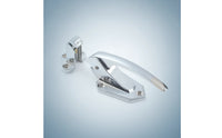 Chrome-Finished Latch Lock with Strike Block Metal Keyed Entry Door Latch Lockable Adjustable Deadlatch Easy to Install for Cabinets