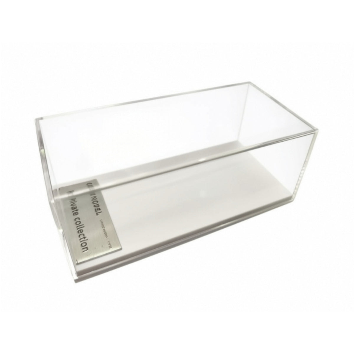 Thickened Dustproof Display Case with White Base Sturdy Car Model Display Box Crystal-Clear Clear Showcase Compact for Collectors