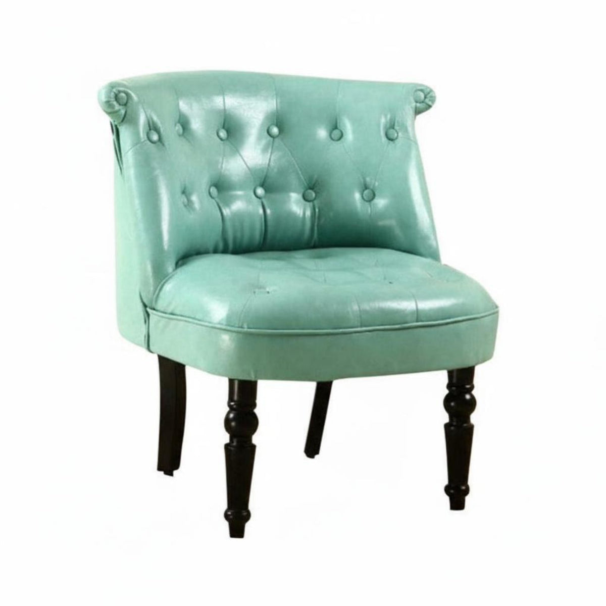 Stateside Country Aesthetic Button-Tufted Wooden Settee Vintage Design Button-Tufted Settee Retro aesthetic Sofa Space Saving for Apartment Dwellers, Business Owners, Interior Designers, Coffee Shop, Retail boutique, Living Room, Office Waiting Area