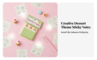 100 Sheets Decorative Cake Design Memo Sheets Portable Dessert Themed Note Pad Great Gift for Students, Crafters, Scrapbooking, School, Home