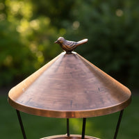 Metal Bird Feeder Powder Coated Garden Bird Feeder Weatherproof for Yard, Patio