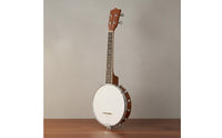 24 Inch Banjo Portable 4-String Banjo Long-Lasting Wood Body for Practice