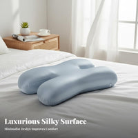 Skin-Friendly I-Shaped Beauty Pillow Aids Back Sleeping Face Cradle Pillow Breathable for Skincare Enthusiasts, Adults, Sleep, Napping, Home
