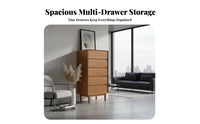 Mahogany Wood Finish 9-Drawer Wide chest of drawers Large Capacity 9-Drawer low-profile dresser chest of drawers Multi-Functional Storage Cabinet sturdy Construction for homeowners, Apartment Dwellers, Bedroom, Living Room, Entryway, Home Office
