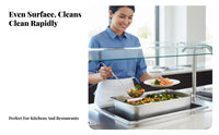 Rectangular Steel Basin Easy to Clean Food Pan Deep Design for Chefs, Home Cooks